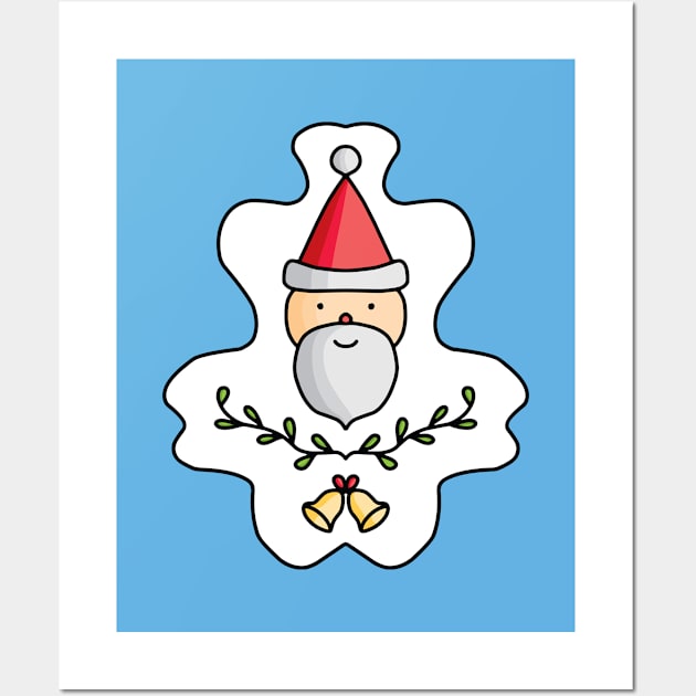 Cute Cartoon Santa Claus, Christmas season Wall Art by Twist Design